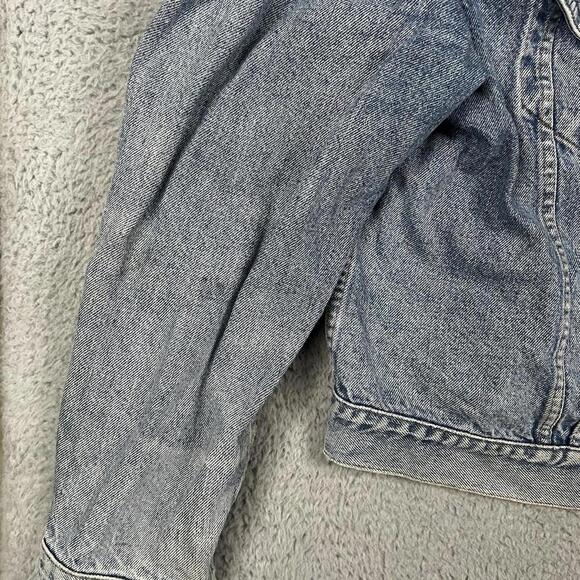 Vintage Levis Denim Jacket Harley Davidson Patch Distressed Men’s Size Large - Picture 7 of 16